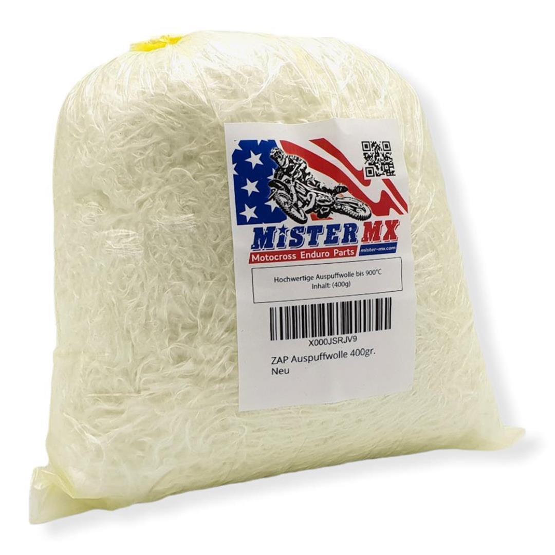 ZAP TechniX Mister-MX Glasfaser Auspuffwolle 400 Gramm bis 900°C hergestellt in Europa